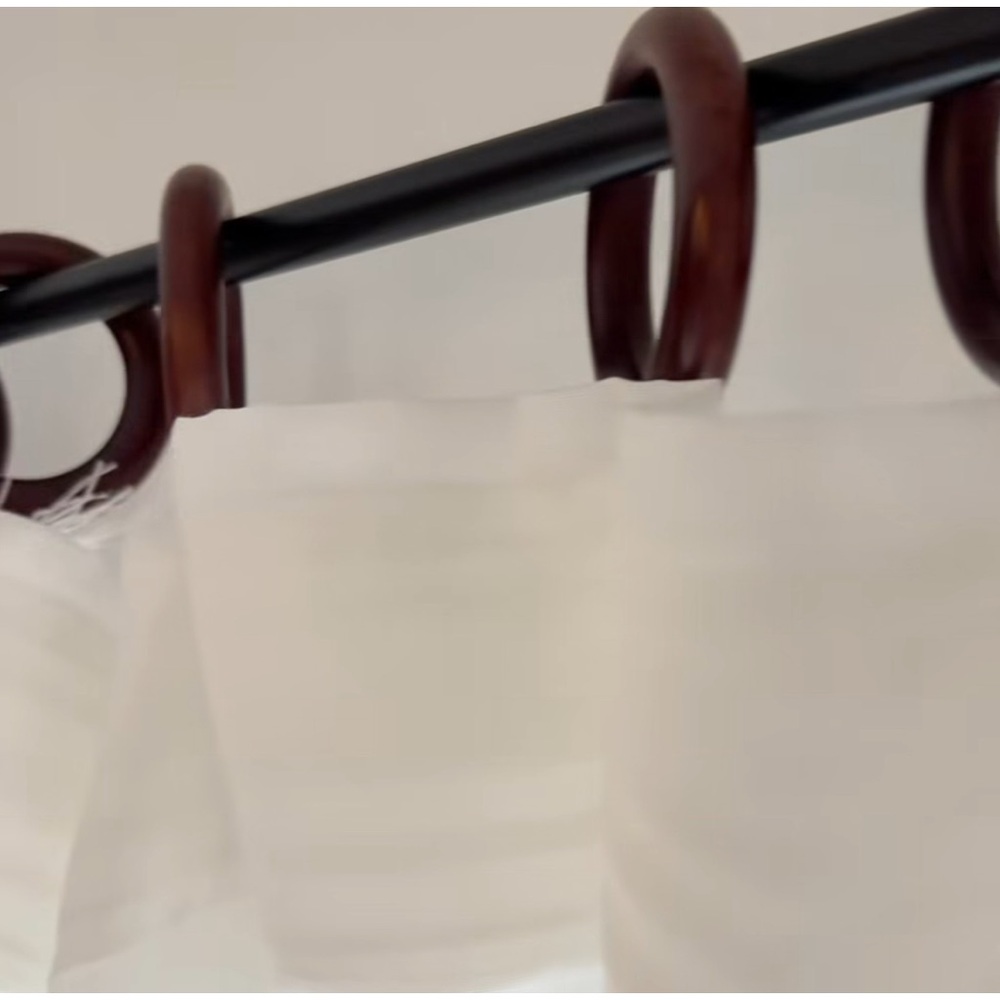 Brown Circular Wooden Curtain holders